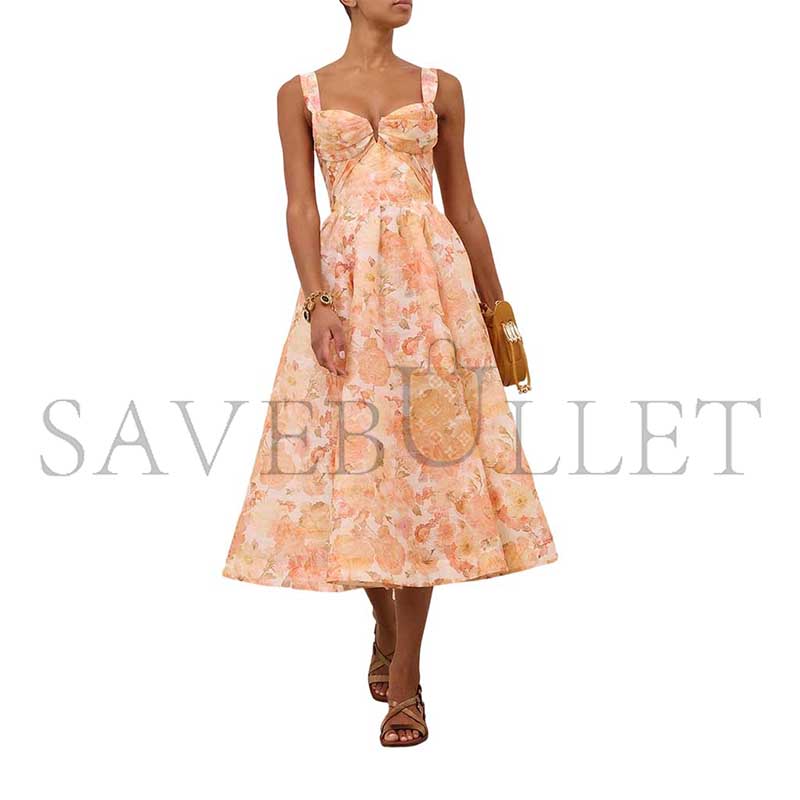 ZIMMERMANN REBELLION DRAPE MIDI DRESS 6847DC261